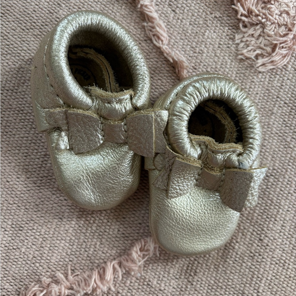 Stylish Freshly Picked Gold Baby Moccasins